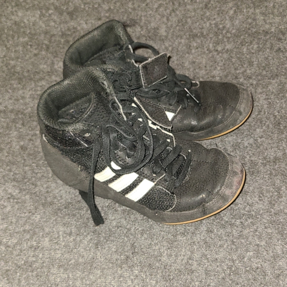 adidas Kids Black and White High-Top Sneakers